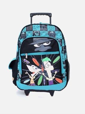 Disney-XD -Phineas and Ferb- Large Rolling Backpack 16 inch